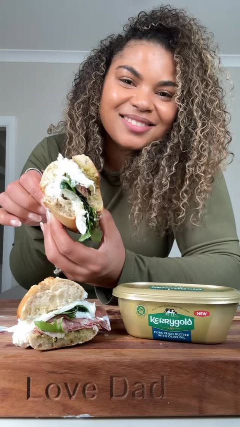 Instagram post by @frankieparker__ for Kerrygold. Caption reads: Ad Kerrygold’s new Pure Irish Butter with Olive....