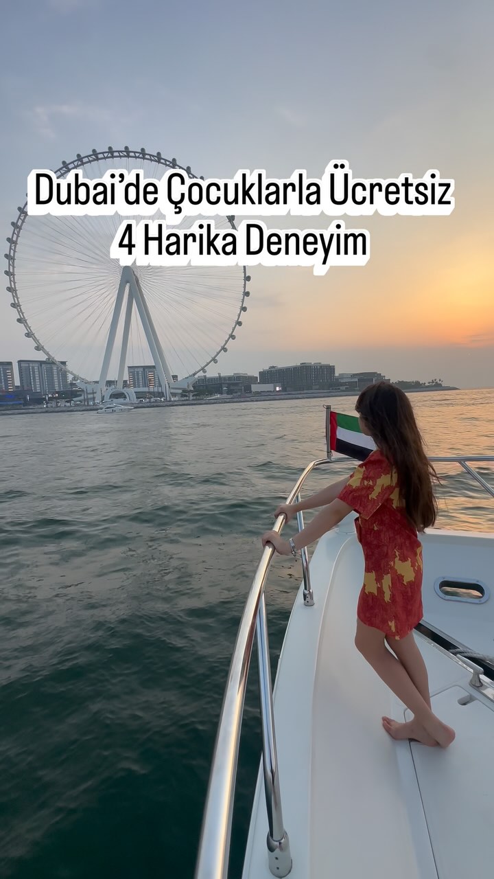 Instagram post by @mayabasol for Visit Dubai. Caption reads: Çocuklarla Dubai mi? Harika fikir 🎠
Biz....