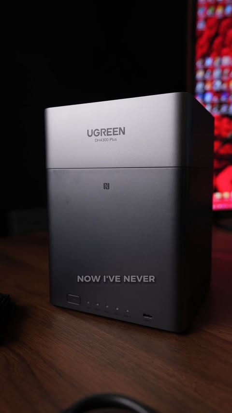 Instagram post by @cap_labss for UGREEN. Caption reads: POV: You finally stopped paying for cloud storage.....