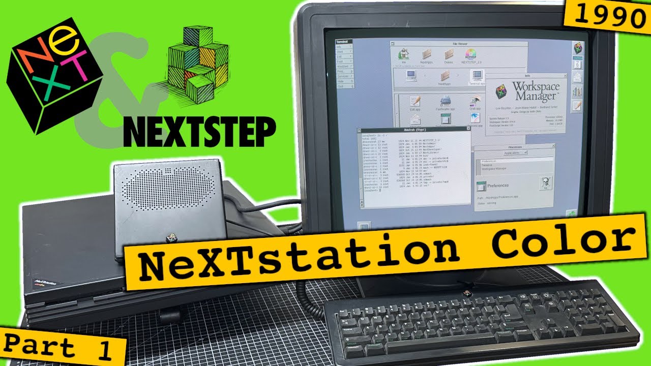 YouTube post by @THEPHINTAGECOLLECTOR for Thingiverse. Caption reads: Restoring the NeXTstation Color: The True Origins....
