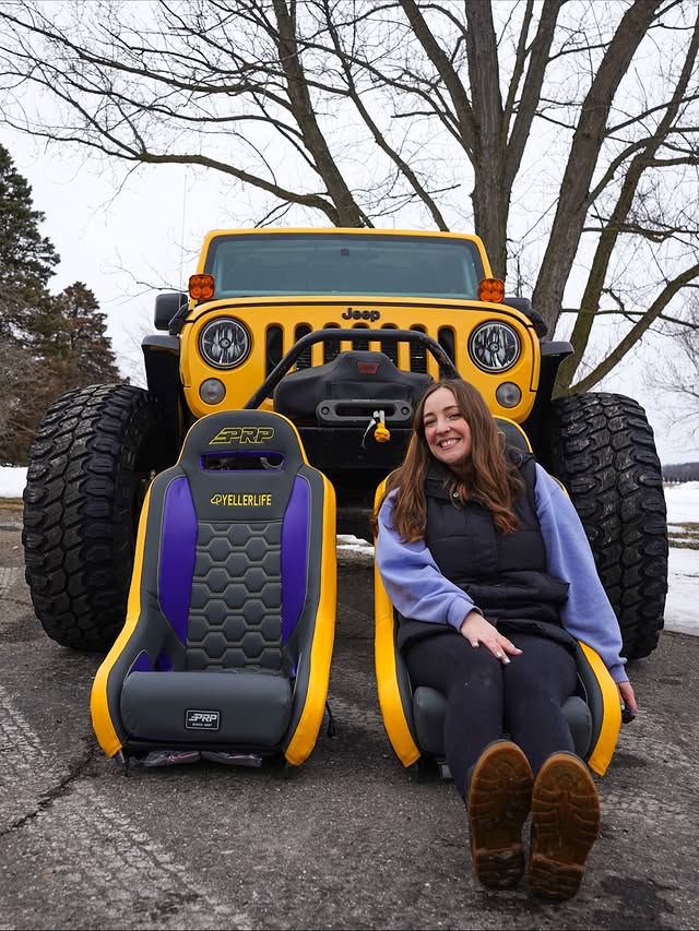 Instagram post by @yellerlife for PRP Seats. Caption reads: [...] can turn the HEATED SEATS on 👏👏

The....