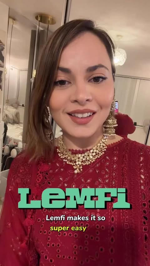 Instagram post by @haya_talha for LemFi. Caption reads: #sendwithlemfi and thank me later 💁🏼‍♀️.