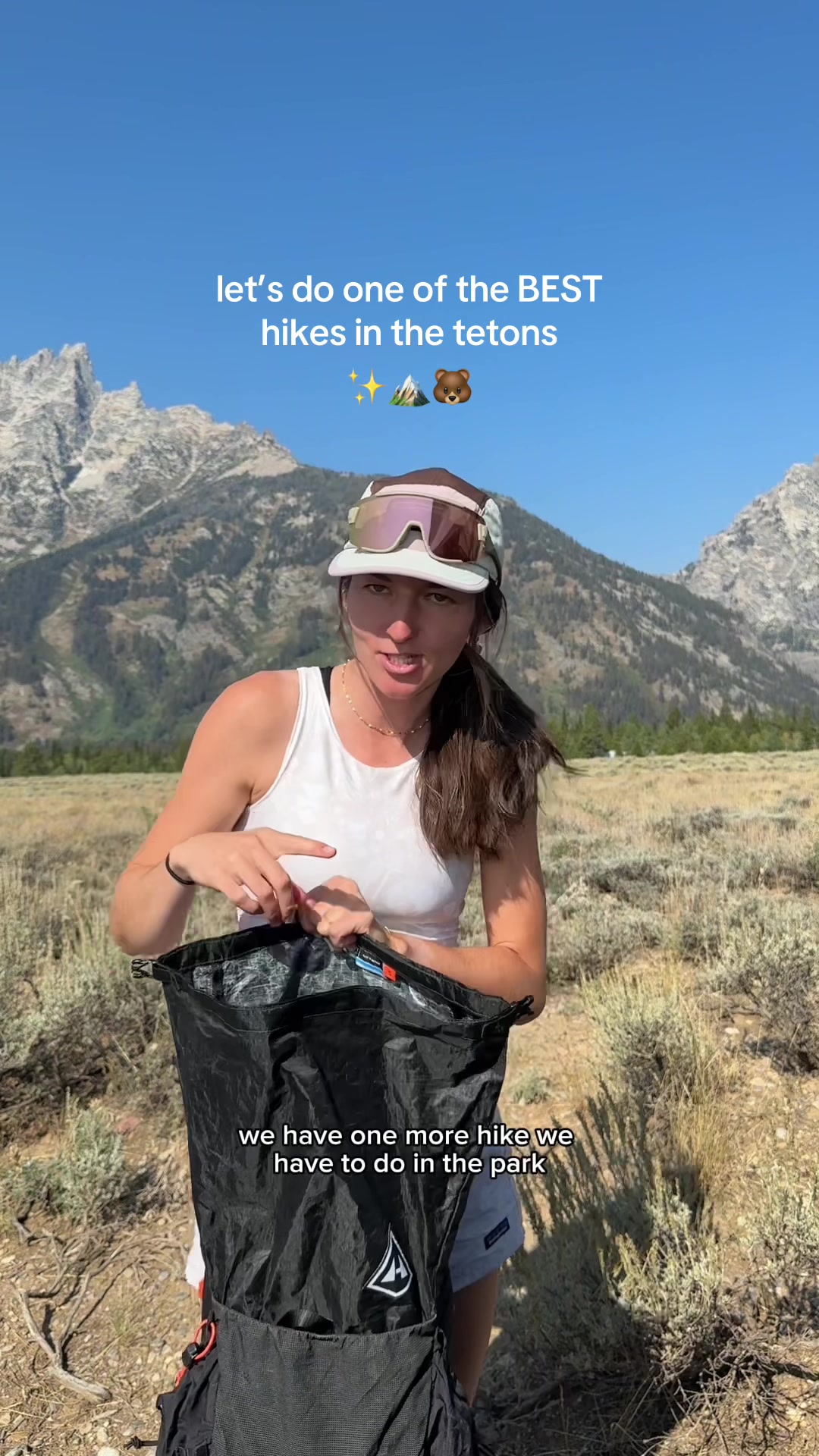 TikTok post by @theadventureaddicts for Wild Planet Foods. Caption reads: did you see the moose?! 🫎 (AD) trail info 👇🏼 My....