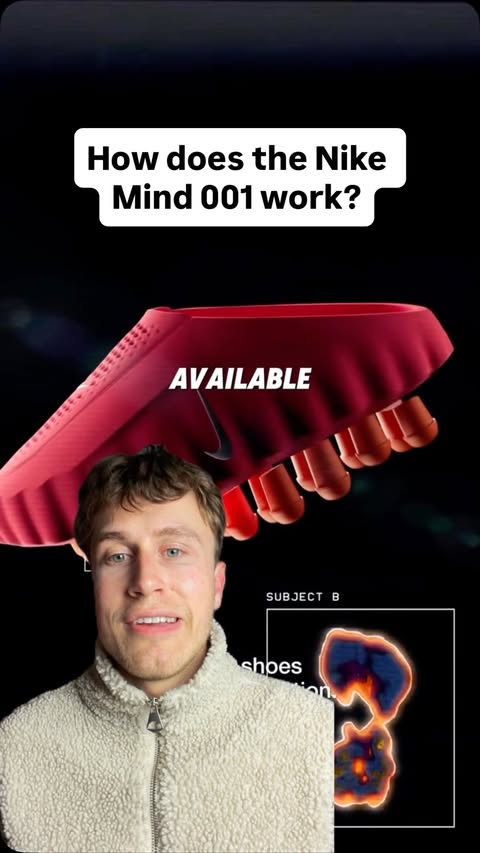 Instagram post by @lukassimoner for StockX. Caption reads: [...] the NIKE MIND 001? You can find them on....