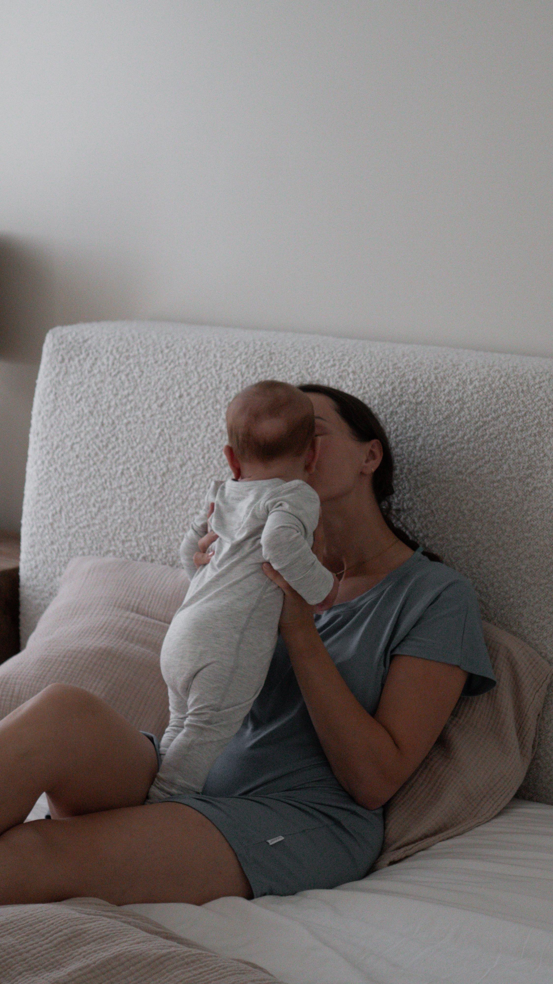 Instagram post by @jennihiebs for Boody. Caption reads: With a newborn and toddler, I can’t always....