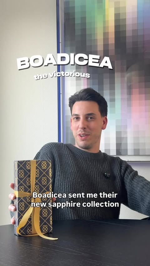 Instagram post by an influencer for Boadicea The Victorious. Caption reads: AD| Boadicea the victorious - eternal sapphires A....