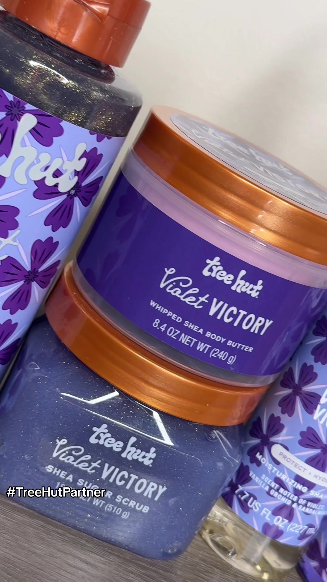 TikTok post by @tatianarosexo for Treehut. Caption reads: #treehutpartner @Tree Hut had a glow up [...].