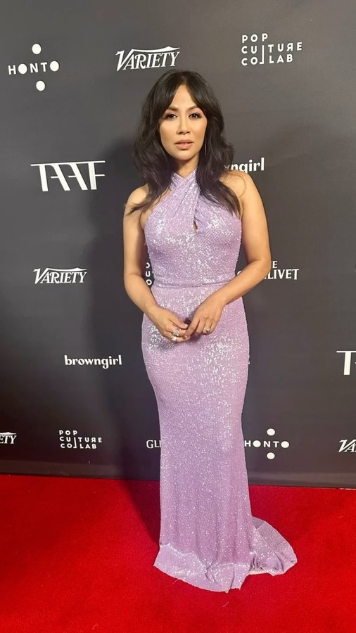 Instagram post by @karendavidofficial for The Glenlivet. Caption reads: Got scrubbed up for the South Asians at the Oscars....