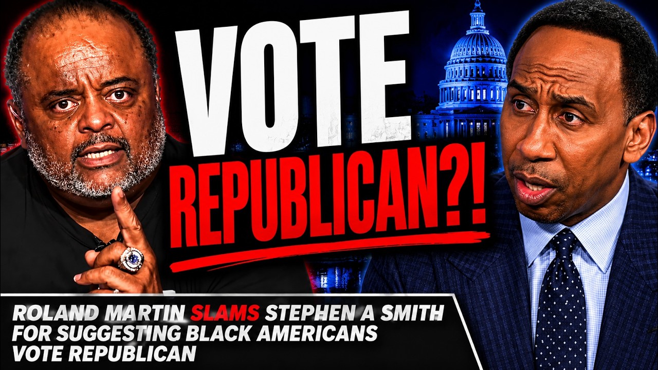 YouTube post by @THEREALDANA for Cash App Studios. Caption reads: Roland Martin SLAMS Stephen A Smith For Suggesting....