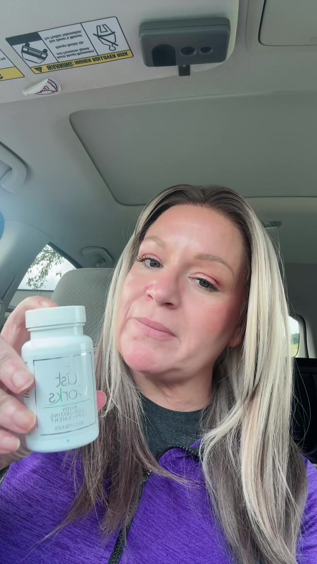 TikTok post by @kimberligray79 for It Just Works!. Caption reads: @It Just Works Wellness deodorizing supplements....
