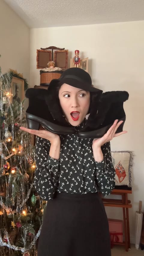 Instagram post by @carepinglo for American Duchess. Caption reads: [...] I am ready for it to snow thanks to....