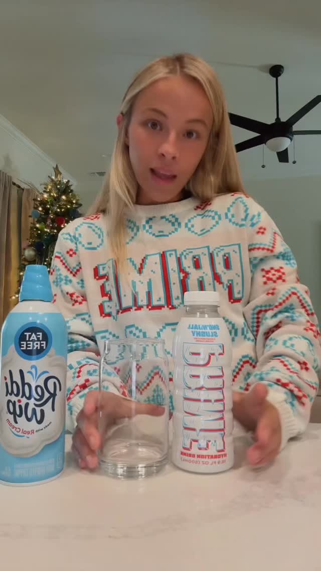 Instagram post by @olivia_landry_ for DrinkPrime. Caption reads: My fav way to make a cute Christmas....