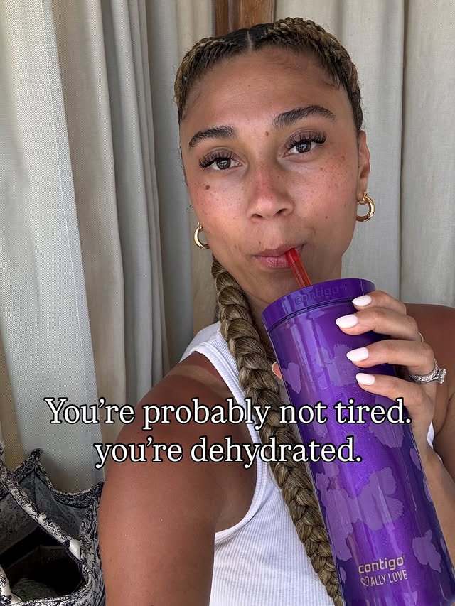 Instagram post by @allymisslove for Contigo. Caption reads: ✨Hydration check 💧#ad #ContigoPartner✨ I’ve....