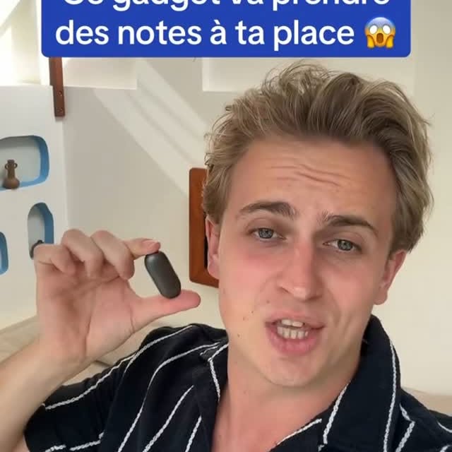 Instagram post by @maxime.astuces for PLAUD. Caption reads: [...] collaboration commerciale avec....