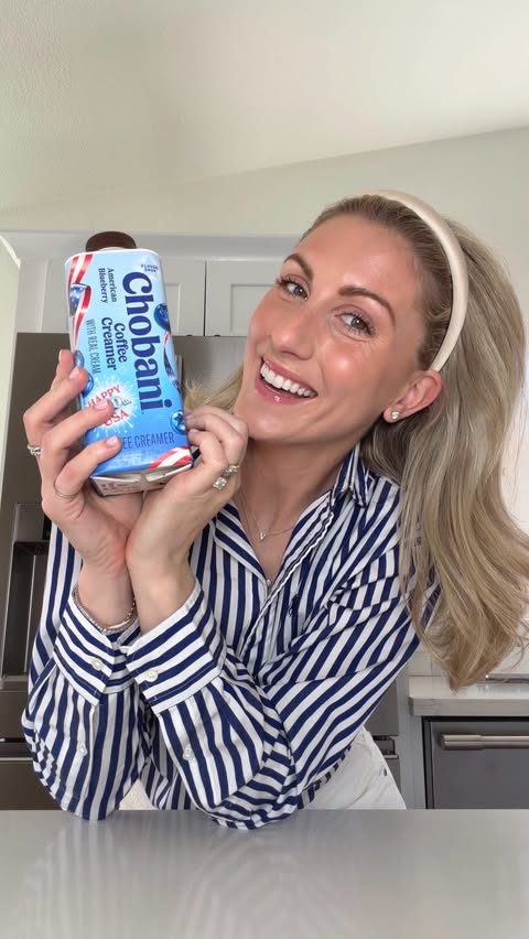 Instagram post by @toricolli for Chobani. Caption reads: #ad NEW @chobani coffee creamer flavor is here!!....