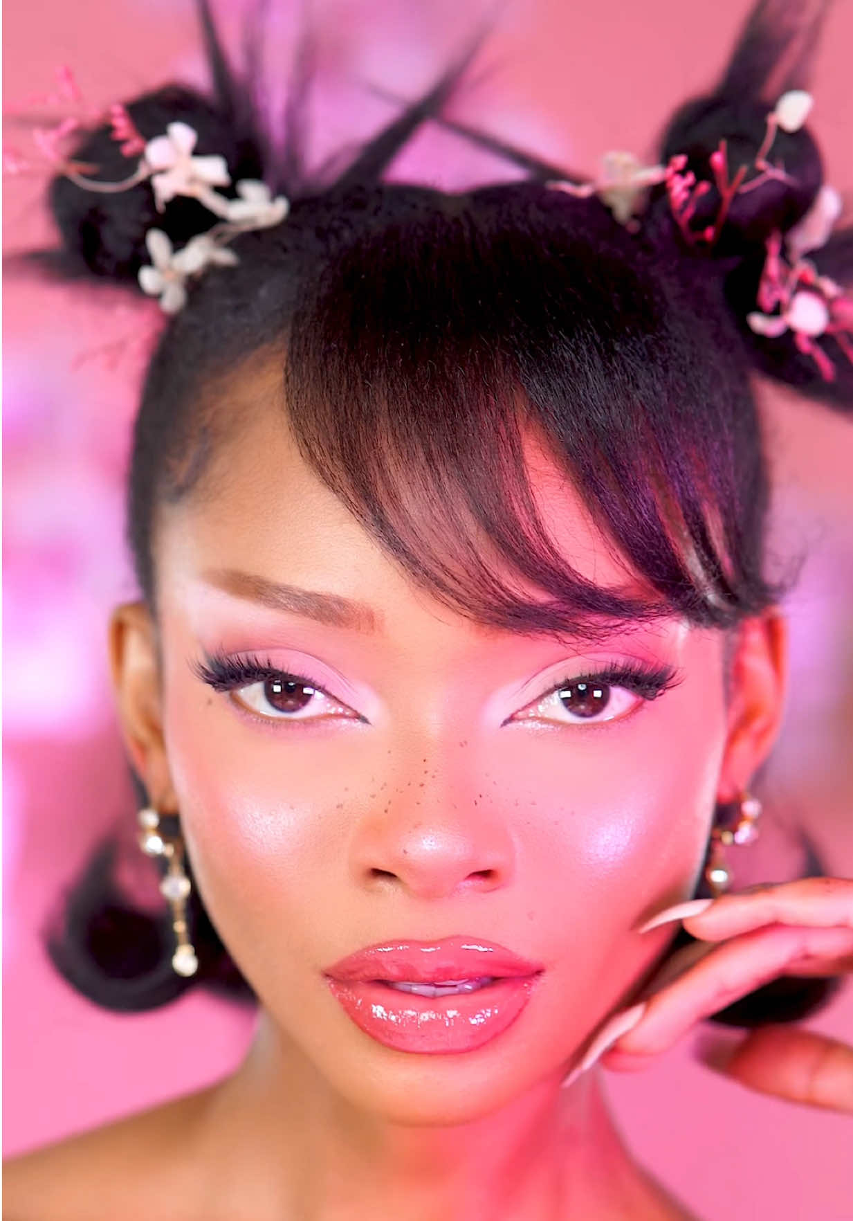 TikTok post by @nyane for VEGAMOUR. Caption reads: My natural hair wellness routine® using all....