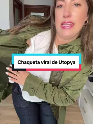 TikTok post by @diarysonia for Ütopya Shop. Caption reads: Chaqueta viral de @Utopya Shop #chaqueta #viral....