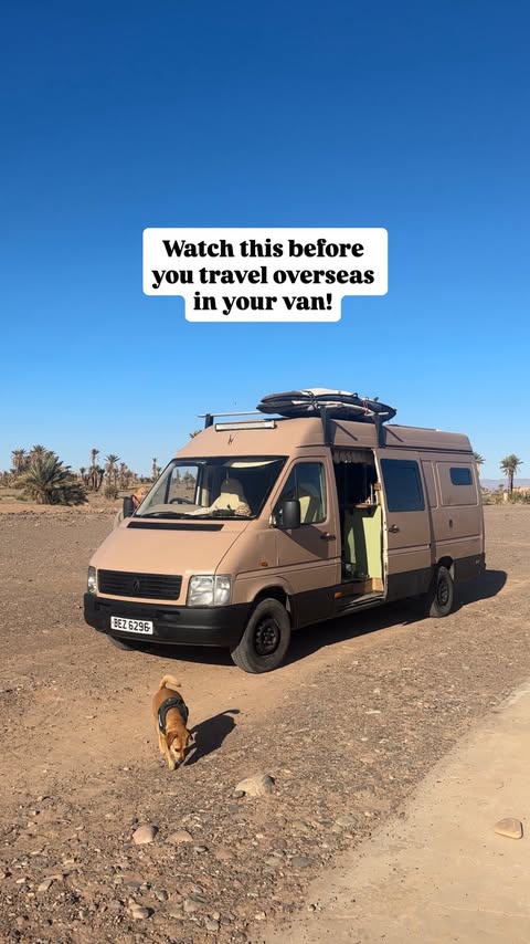 Instagram post by @billyandleanne for Holafly. Caption reads: [...] when travelling the world in our van....