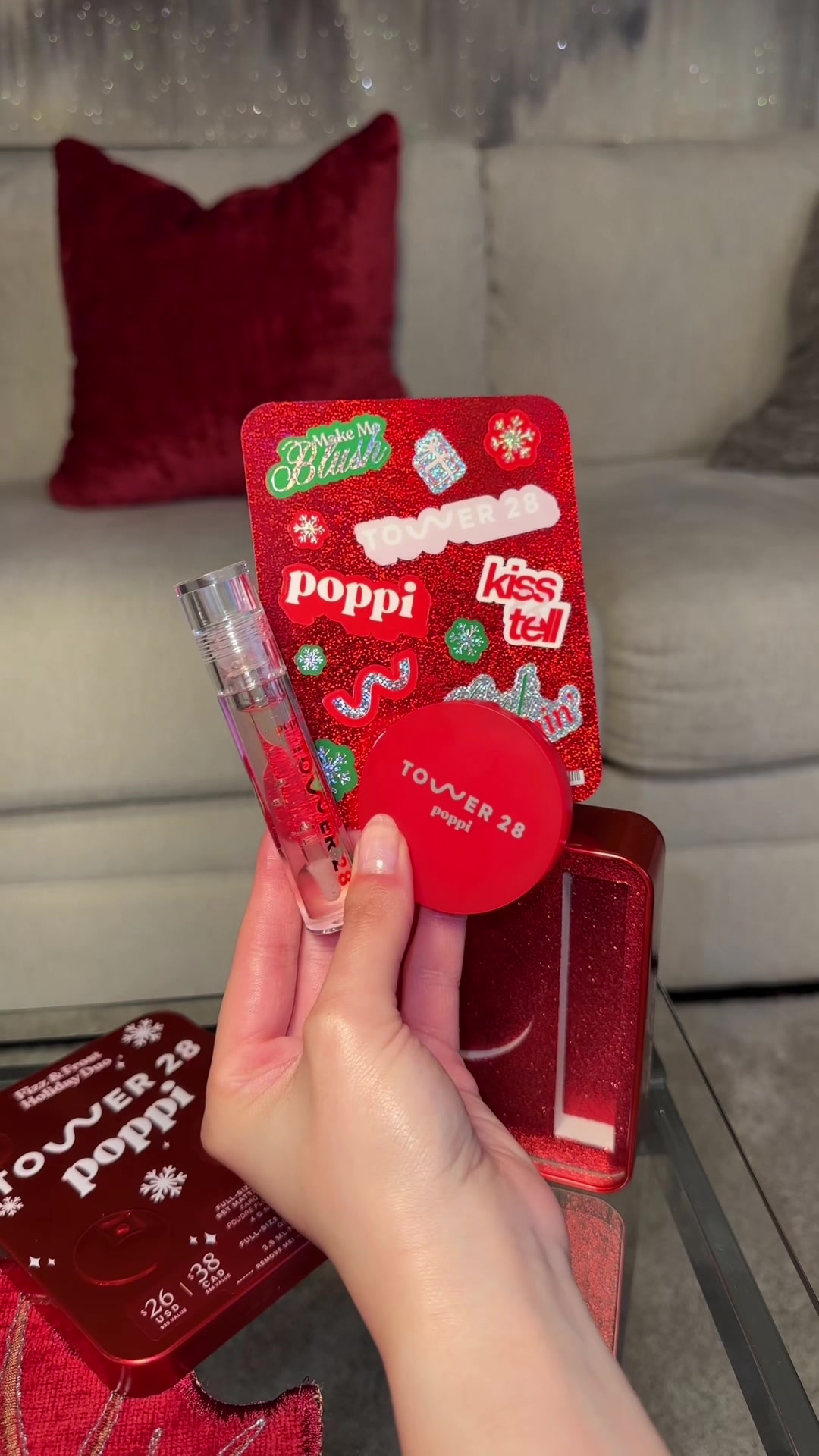 TikTok post by @psychictexas for Tower 28 Beauty. Caption reads: [...] for such a great gift @Tower 28 Beauty #fyp....