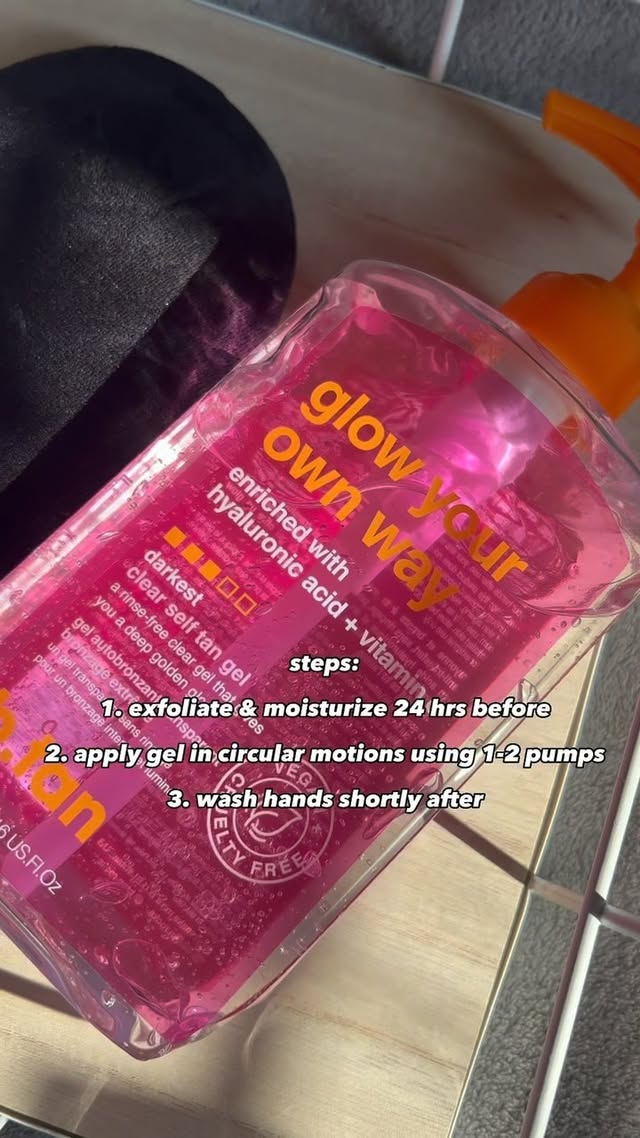 Instagram post by @zaarrriiaaa for b.tan. Caption reads: glowing skin is always in with @btan.rocks ✨🌞....