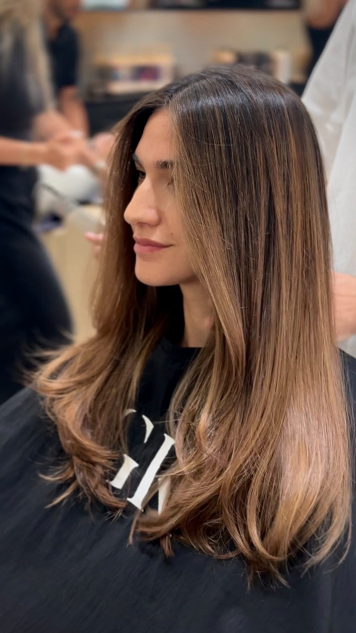 Instagram post by @thefashionisa for IGK Hair. Caption reads: Save this for your autumn hair inspo🍂🍁
Color by....