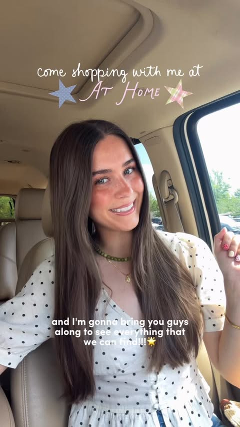 Instagram post by @jadynmarieharger for At Home. Caption reads: Come shopping with me at @athomestores for a....