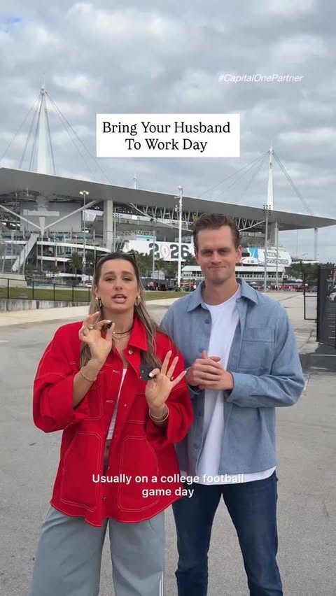 Instagram post by @victoriagarrickbrowne for Capital One. Caption reads: [...] 🏈 Had the best time with....