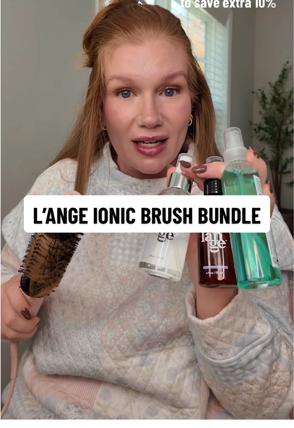 TikTok post by @chelsleebmoney for L'ange Hair. Caption reads: my coupon code: “LANGVIP118” saves you an....