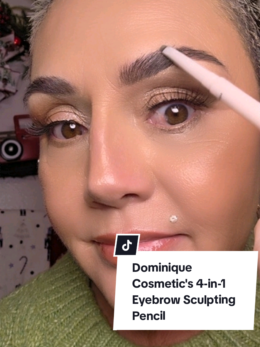 TikTok post by @k_maravilla for Dominique Cosmetics. Caption reads: [...] 🪄 Perfect brows-every time! @Dominique....