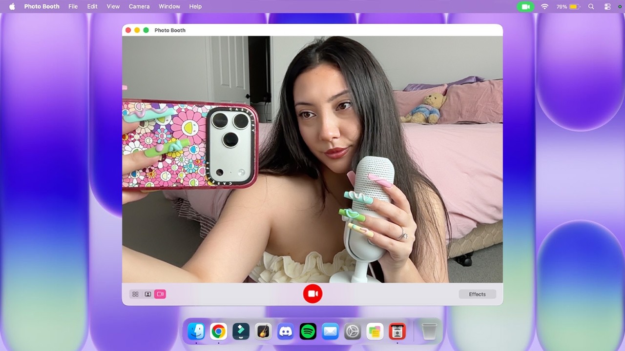 YouTube post by @ASMRJADE for The Oodie. Caption reads: ASMR on my MacBook Neo ☆ lofi, razer microphone,....