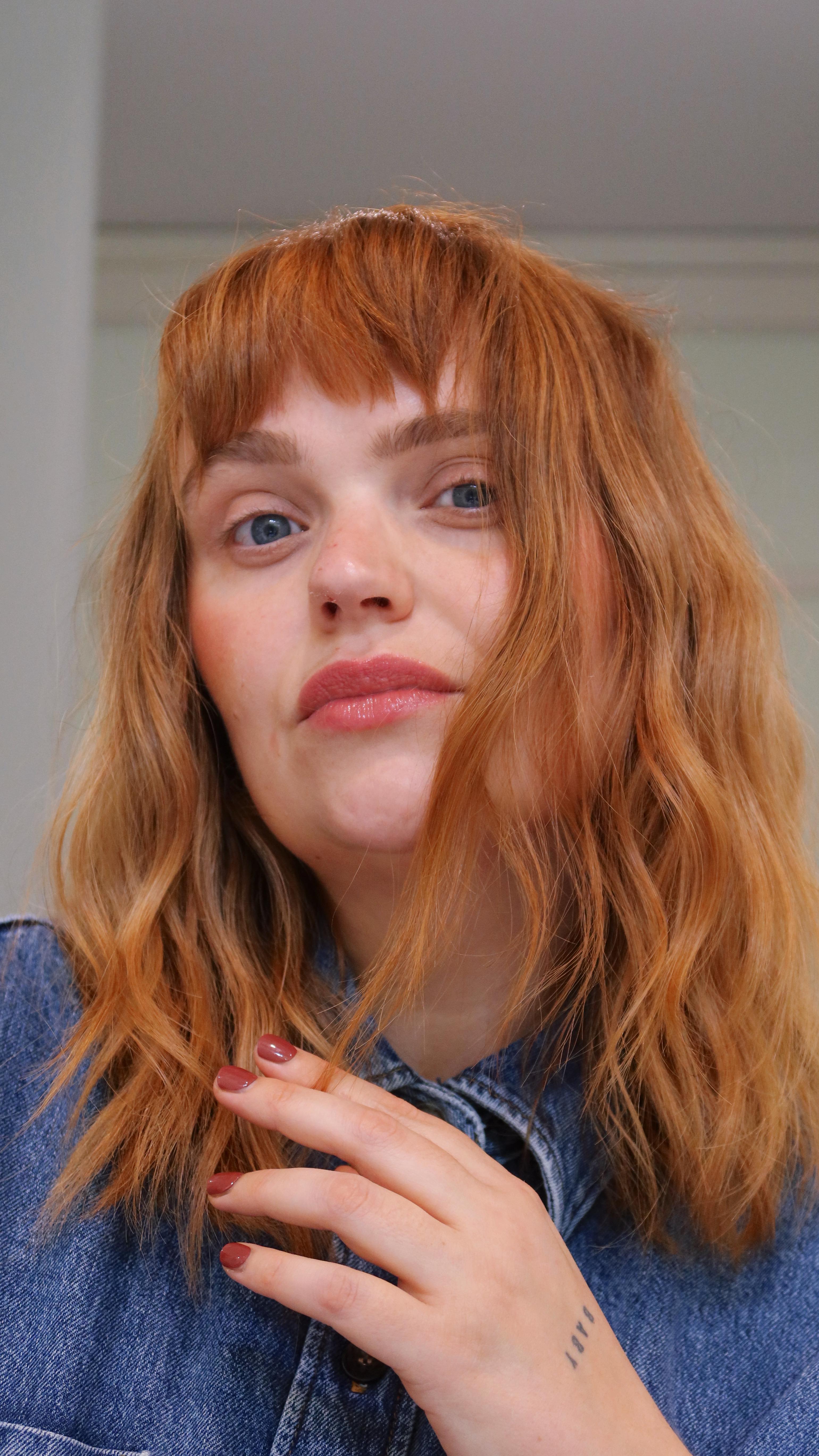 Instagram post by @charlottekuhrt for Davines. Caption reads: Anzeige// The greatest colour deserves the....