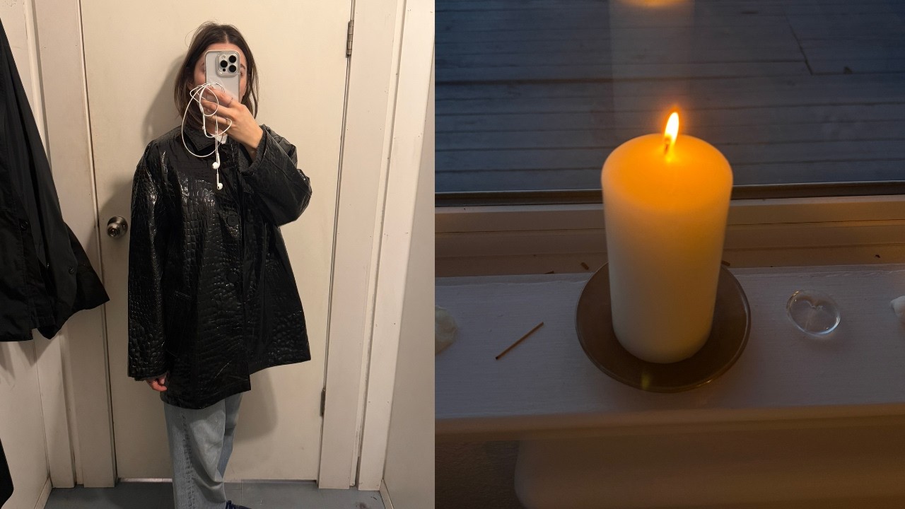 YouTube post by @graymatsen for Mint And Lily. Caption reads: week in november vlog: reading, cozy late fall....