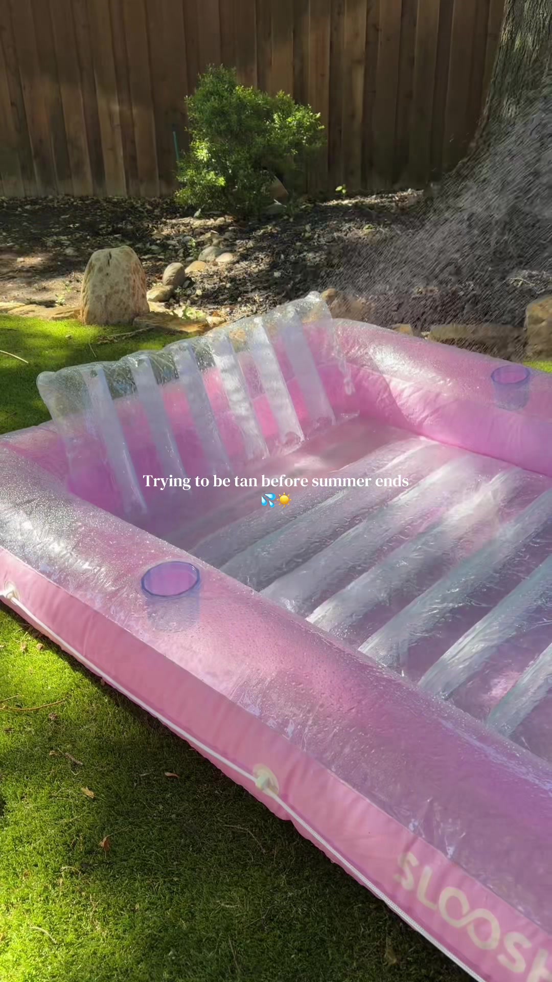 TikTok post by @courtnykeepsitreal23 for SLOOSH. Caption reads: Trying not to be Casper all summer @Sloosh....