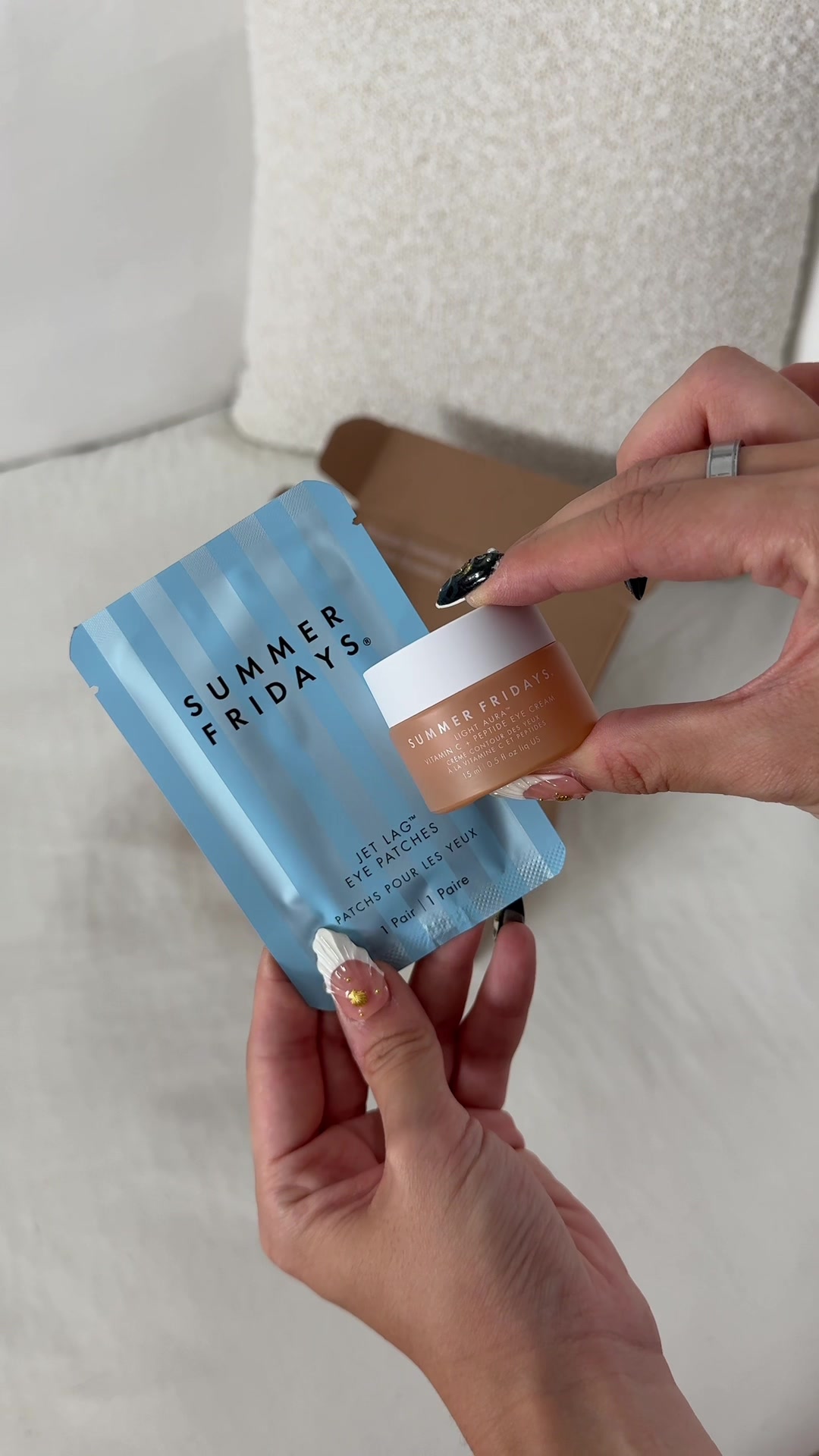 TikTok post by @itsjudyshin for Kaja Beauty. Caption reads: whew this month was a dream!☁️  PR haul—ty to all....