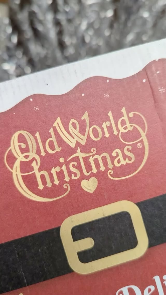 Instagram post by @fergiefindz for Old World Christmas. Caption reads: [...] the ornaments that go onto it. Old World....