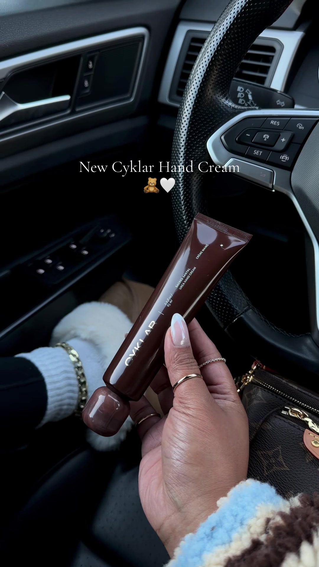 TikTok post by @marsha.shavani for CYKLAR. Caption reads: @CYKLAR #cyklar #cyklarhandcream #wintercare [...].