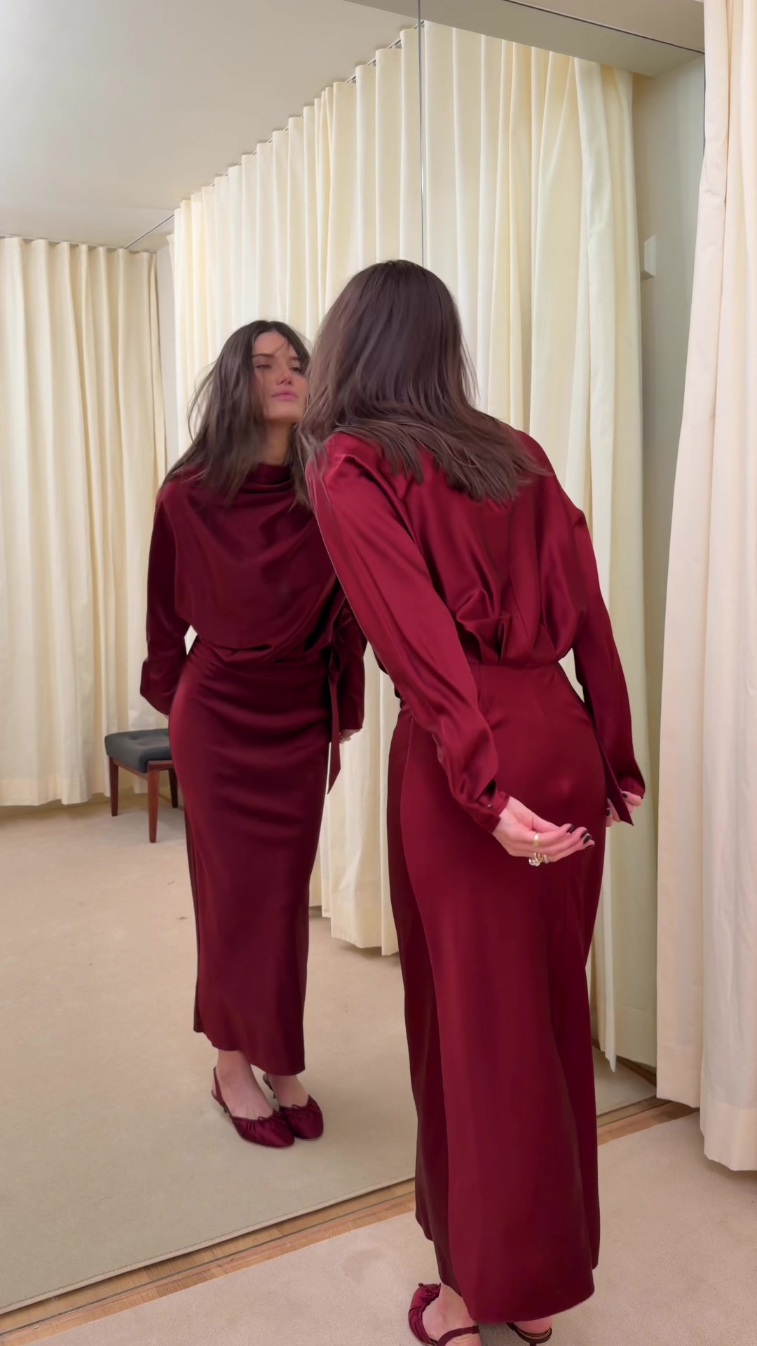 TikTok post by @cococoschiffer for STAUD. Caption reads: @STAUD holiday, pick your look!.