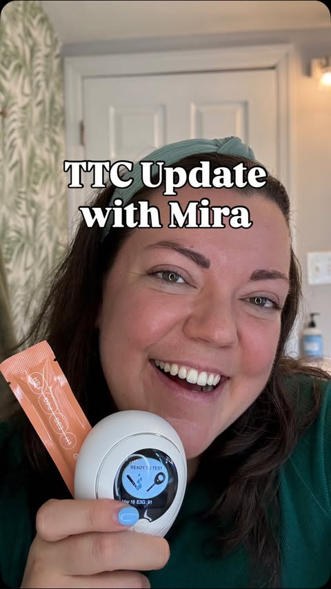 Instagram post by @itsmollyscullion for Mira Fertility. Caption reads: [...] #ad #hellomiracare #mirapartner....