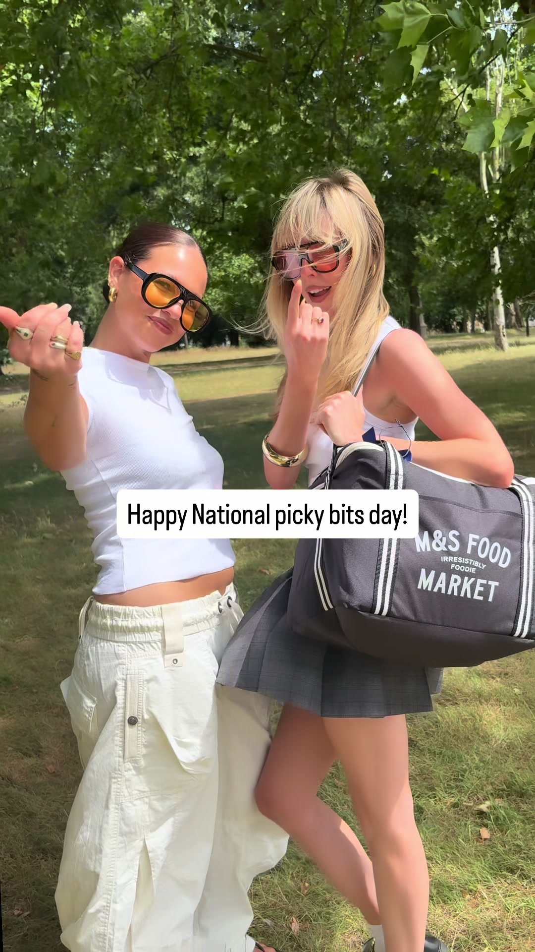 TikTok post by @kianddeeshow for Marks And Spencer. Caption reads: HAPPY NATIONAL PICKY BITS DAY ☀️ It’s official M&S....