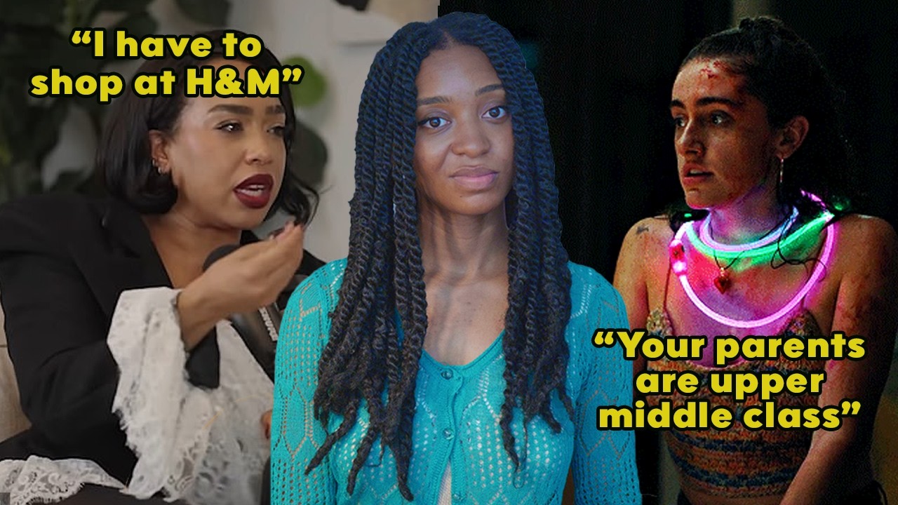 YouTube post by @amandamaryanna for Hollywood Reporter. Caption reads: Rich People Problems Are Dumb.