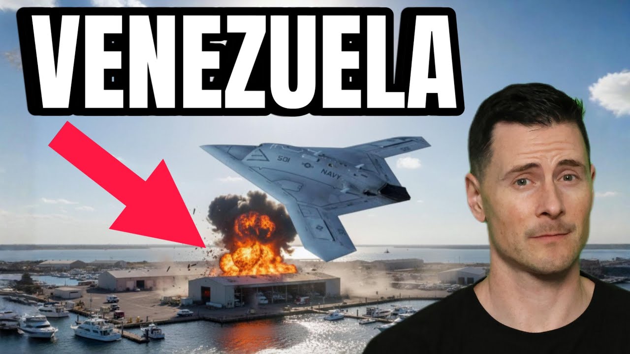 YouTube post by @MaxAfterburnerusa for Next Level Racing. Caption reads: US CIA Drone Obliterated Venezuelan Cartel....