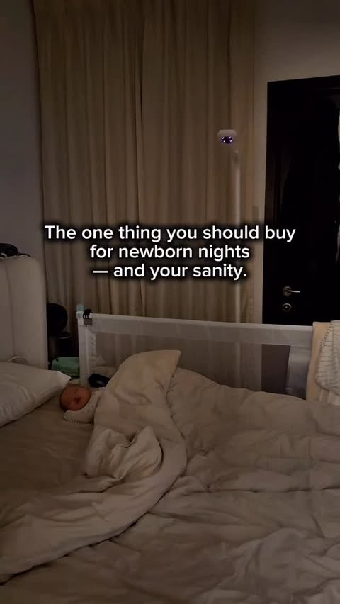 Instagram post by @birthbossmama for Nanit. Caption reads: The one thing you should buy for newborn nights —....