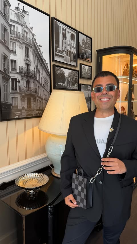 Instagram post by @mertvidinli for Louis Vuitton. Caption reads: First look at the newly opened Louis Vuitton Hotel....