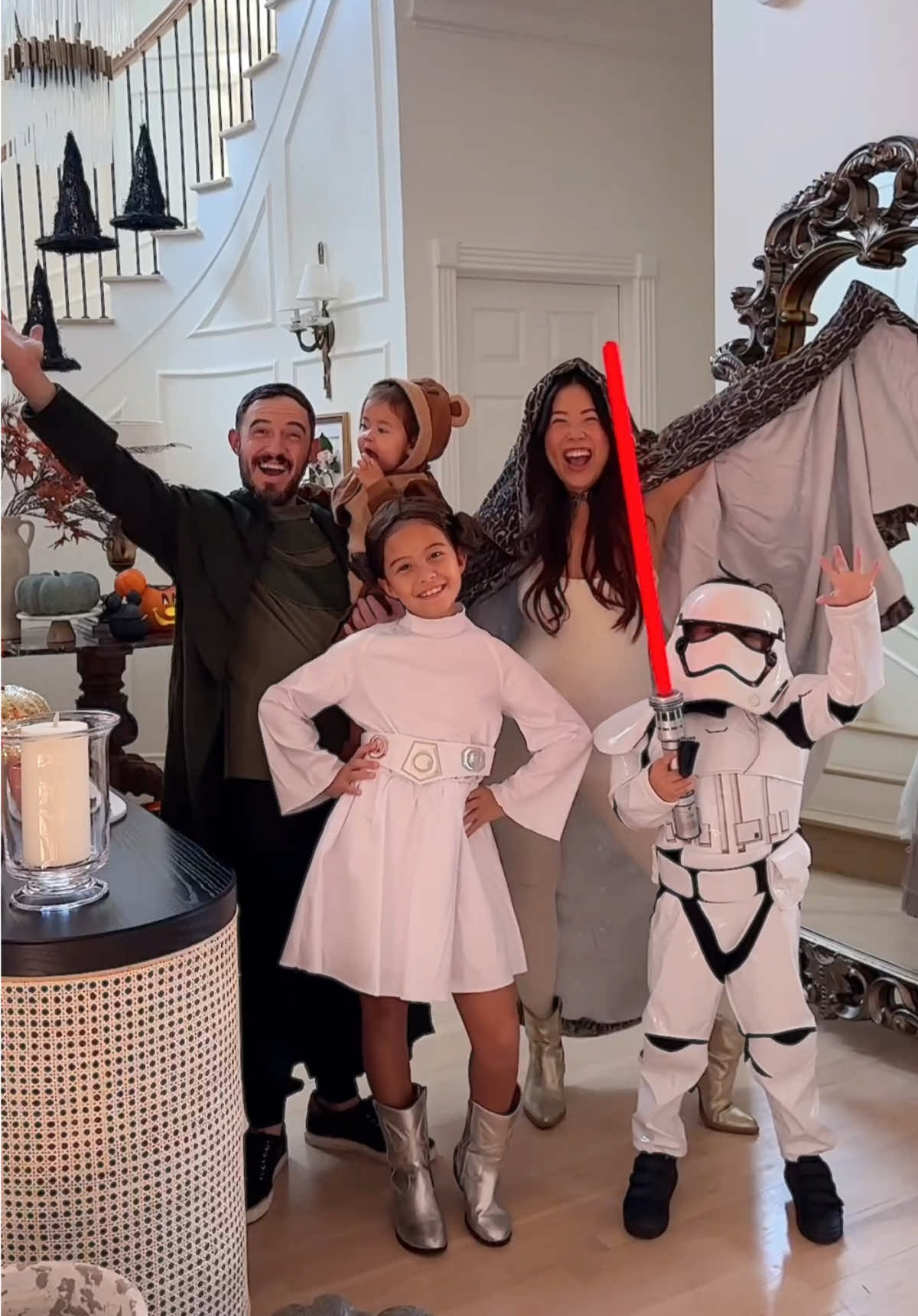 TikTok post by @joyfullygreen for Disney Store. Caption reads: [...] a galaxy far, far away 💫 Thanks to @Disney....