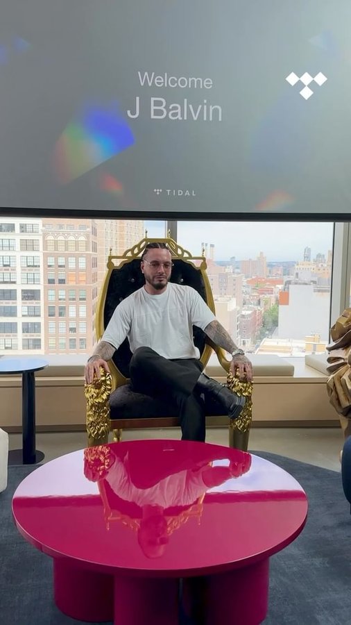 Instagram post by @jesustalks for TIDAL. Caption reads: @jbalvin talks about his dream team and the....