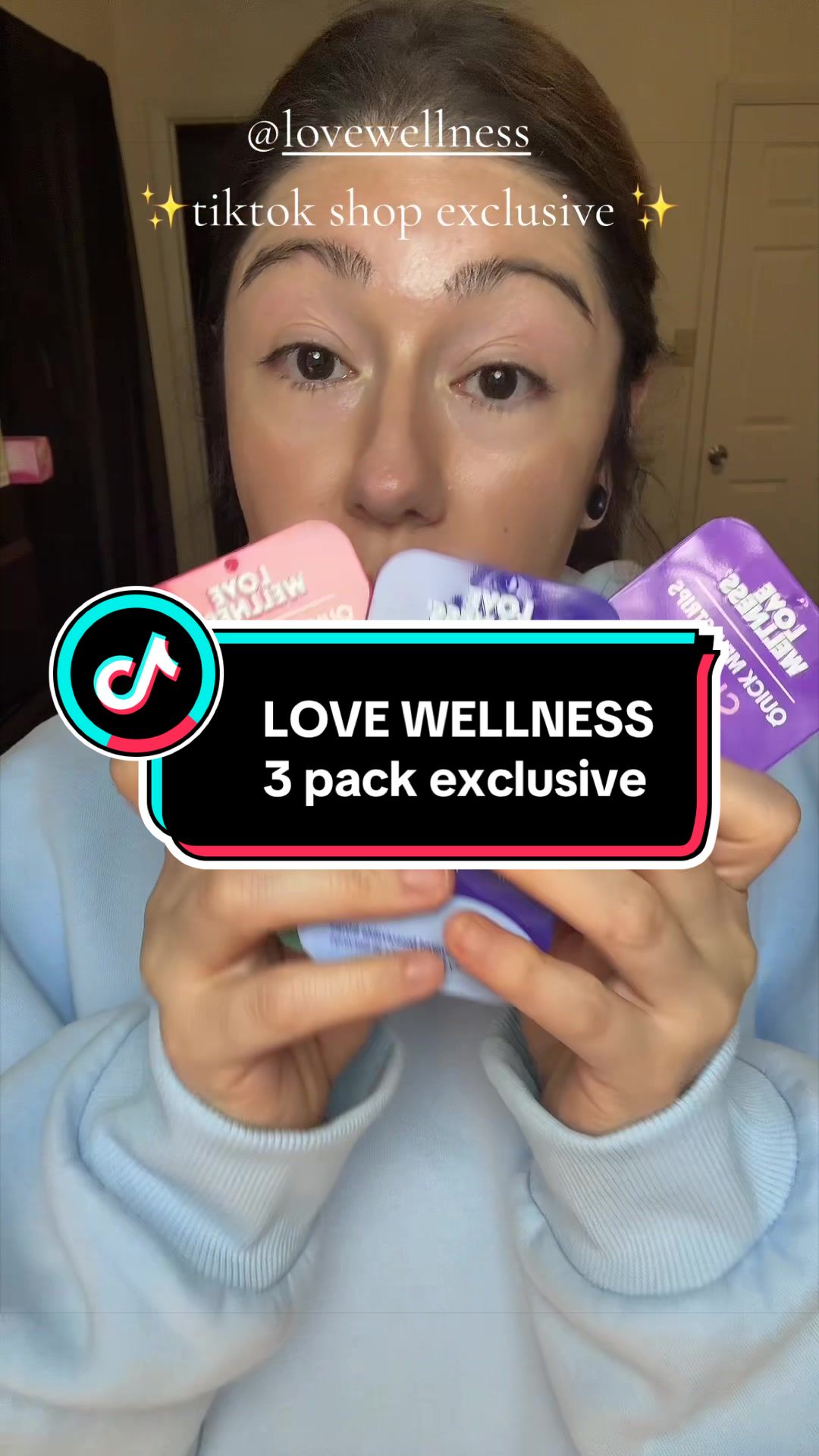 TikTok post by @hersimplelife7280 for Love Wellness. Caption reads: [...] ✅ Bloat ✅ Everything you need from....