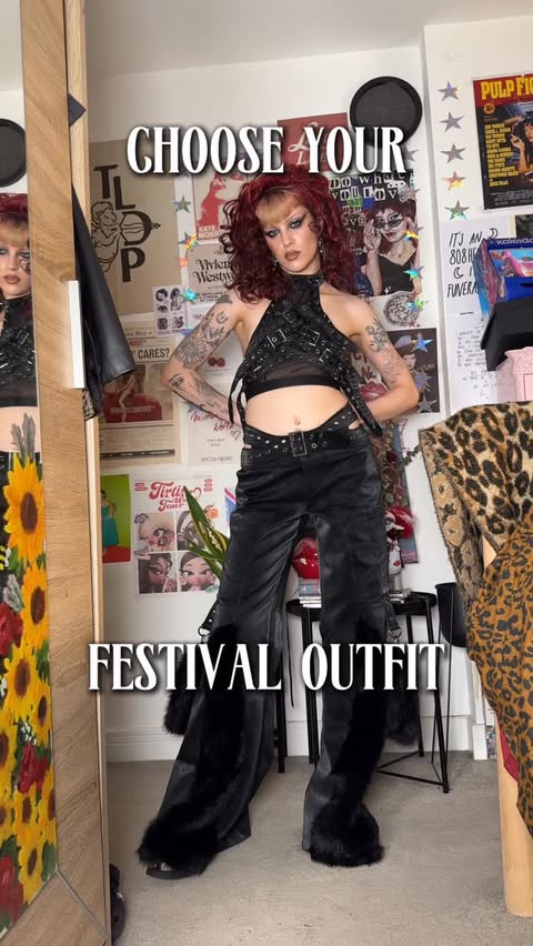 Instagram post by @philosofay for REGALROSE.com. Caption reads: choose your festival outfit @koifootwear....
