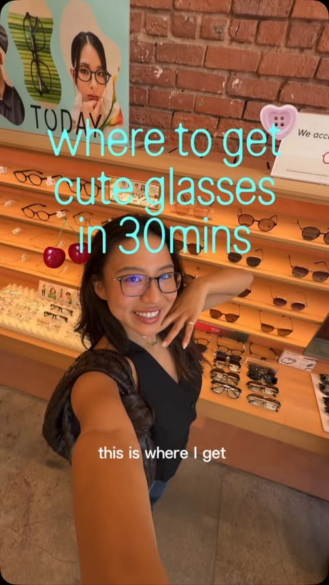 Instagram post by @angelicasong for Jins. Caption reads: [...] glasses that are so lightweight! @jins.usa....