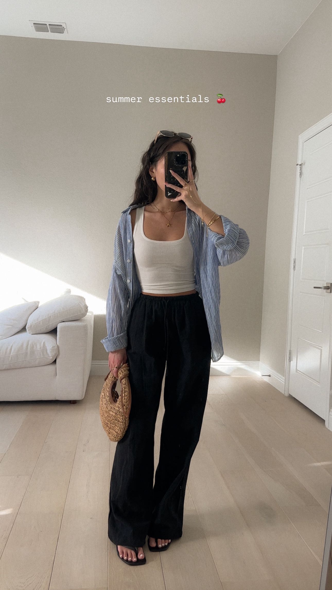 Instagram post by @hope.ceee for MagicLinks. Caption reads: my summer wardrobe essentials with @walmart 💛....