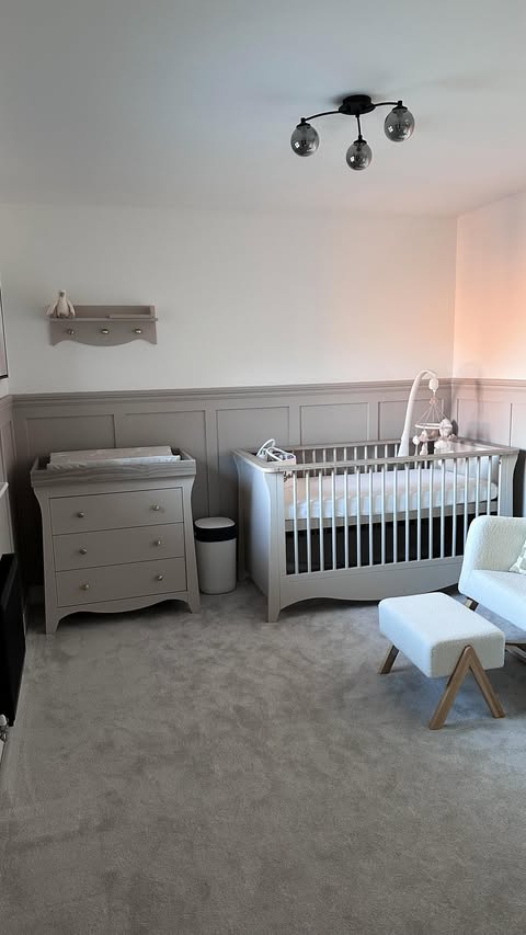 Instagram post by @themonomanor for Mamas & Papas. Caption reads: N U R S E R Y

Baby’s nursery is finally complete!....